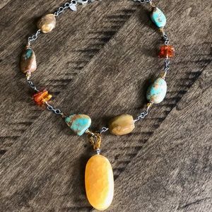 Silpada Calcite & Turquoise Necklace